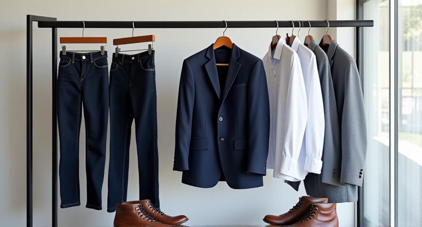 Presentatie van een capsule garderobe voor heren