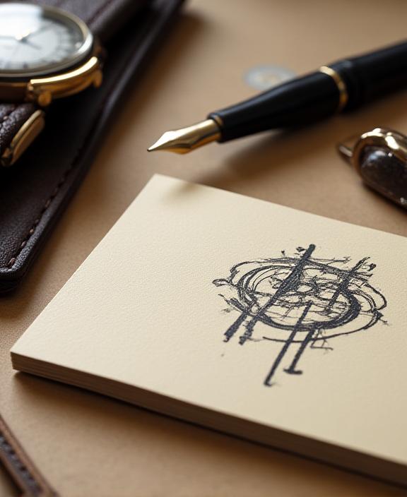 Kalligrafie geïnspireerde branding elementen